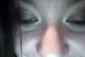 Mesmerizing dark brown cam sexpot shows me her mounds and vagina