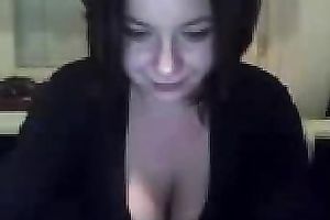 Mesmerizing dark brown cam sexpot shows me her mounds and vagina