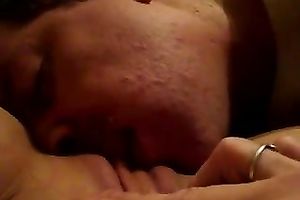 My extremely kinky hubby tongue kisses my plump pussy