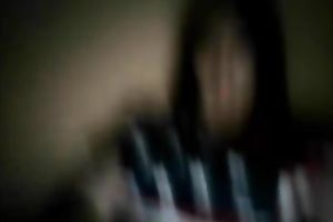 Webcam solo with a dark brown legal age teenager exposing her natural meatballs