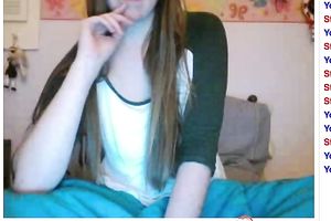 Tall webcam housewife with diminutive titties strips down to her pants