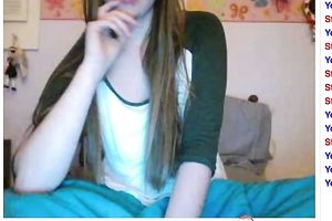 Tall webcam housewife with diminutive titties strips down to her pants