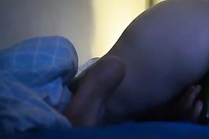 My slim excited GF uses cucumber right in front of me to fuck her muff