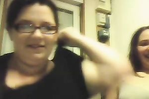 We are chubby lesbian babes and we aren't shy to show our large bumpers on camera