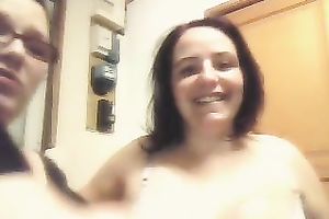 We are chubby lesbian babes and we aren't shy to show our large bumpers on camera