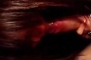 Dark haired pleasant Asian Married slut was blowing massive bulky huge penis of my buddy