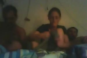 My neighbor's sex starved girl is not against of having threesome