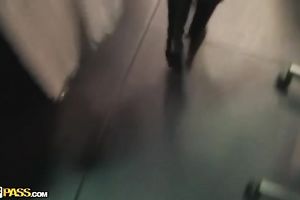 She has perverted fetish for engulfing penis and fucking in public places