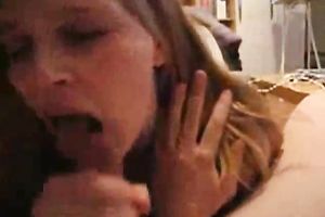 White legal age teenager sweetie on POV homemade episode giving head