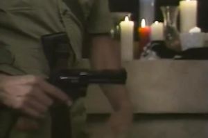 This lewd golden-haired with fine round mambos loves masturbating in sofa