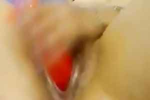 Greased up livecam legal age teenager harlot fucks herself with a fake penis