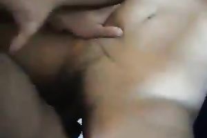 Indian a bit overweight breasty dark brown slutty wife got her meaty fur pie screwed missionary