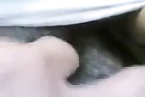 My buddy likes taping the way this chab plays with his wifey's biggest boobies