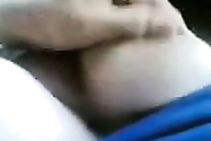 My buddy likes taping the way this chab plays with his wifey's biggest boobies