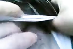 My buddy likes taping the way this chab plays with his wifey's biggest boobies