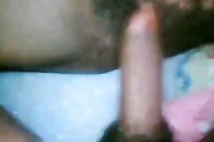 My brown skin BBW girlfriend with obscene hirsute love tunnel