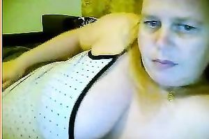 Chunky breasty blond milf on the cam is concupiscent for me