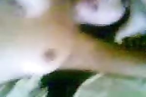 Fucking my Indonesian dark brown girlfriend in missionary style