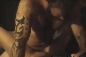 Hairy boyfriend bangs tiny girlfriend on non-professional sex movie scene