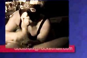 Chubby blond white wife working on a penis for cum