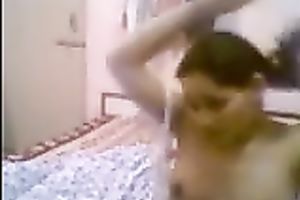 Cute and breasty hawt Indian housewife shown on cam topless