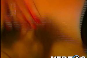 Skinny redhead milf rides a corpulent guy on the ottoman