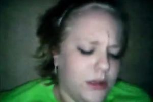 Chubby golden-haired college slut goes wild over my shlong engulfing it with pleasure