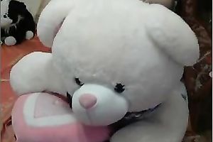 Oversexed legal age teenager is fucking her favourite fur large toy