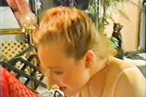 Dirty minded threesome with breasty chippy golden-haired head women