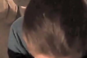 German dark brown sweetie sucks my prick with excitement