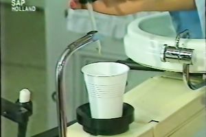 Slutty brunette hair skank acquires her unshaved poontang licked