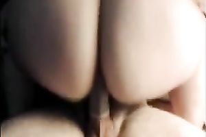 big beautiful woman girlfriend enjoys shaking her massive gazoo during the time that riding me