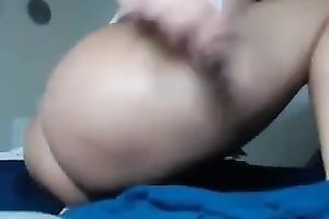 Delicious girlfriend riding large sex toy in non-professional movie scene