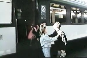 Sexy blond chicks feeling concupiscent for every other on the bed