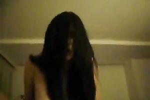 Cute Malay bitch groans below me in a hotel room