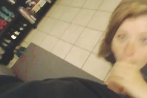 Brunette cutie wanted to be fed with adorable ball cream after giving a head
