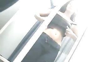 Very sexy girl in the changing room caught on the spycam