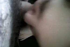 I love to suck each inch of my boyfriend's wet wang