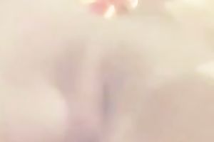 Blonde wench toying wet twat with large sex toy