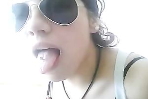 Hot Latin hottie shows me her assets and fur pie