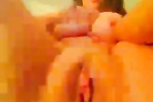 Amazing big boobies of hawt dark brown webcam hottie wild and out