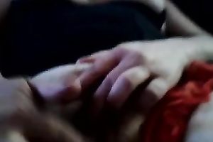 My large breasted white wife finger bonks her agreeable twat in front of me