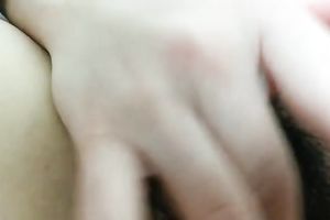 I finger fuck hirsute cum-hole of my playful Asian girlfriend