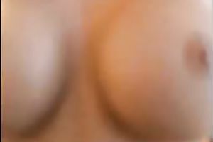 Magnificent non-professional brunette hair GF being excited and lascivious on POV sex vid