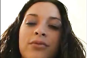 Magnificent non-professional brunette hair GF being excited and lascivious on POV sex vid