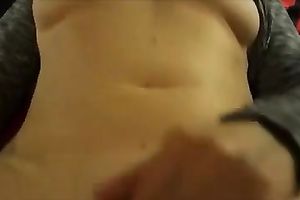 Poking my girlfriend's love tunnel with cucumber in non-professional movie