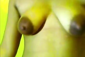 All natural exotic brunette livecam bitch flashed and played with her mangos