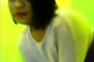 All natural exotic brunette livecam bitch flashed and played with her mangos