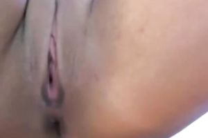 Stunning youthful brunette hair bimbo masturbating in front of livecam