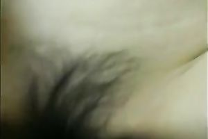 My Asian GF groans loudly as I ram her bushy coochie unfathomable